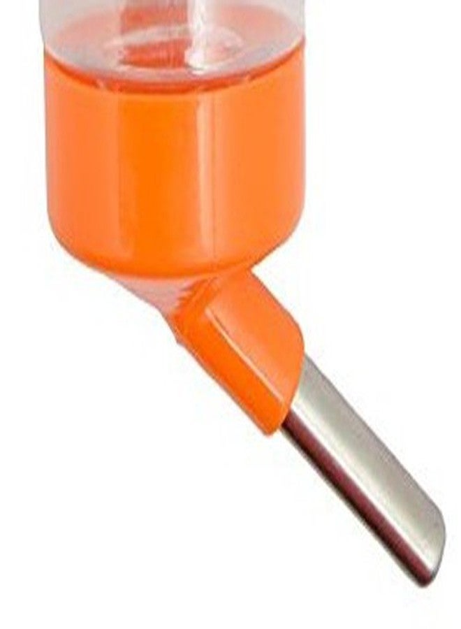 سايج سكوير زجاجة ماء مانعة للتسرب تُعلق على القفص وتُستخدم أيضاً كغذاء للهامستر/خنزير غينيا/الأرنب/الجرو/القط/الهريرة/القزم/الجرذ/الفأر/النمس (قطعة واحدة) (125 مل، برتقالي) - Image 3